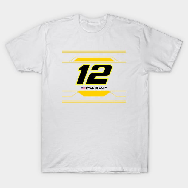 Ryan Blaney #12 2023 NASCAR Design T-Shirt by AR Designs 